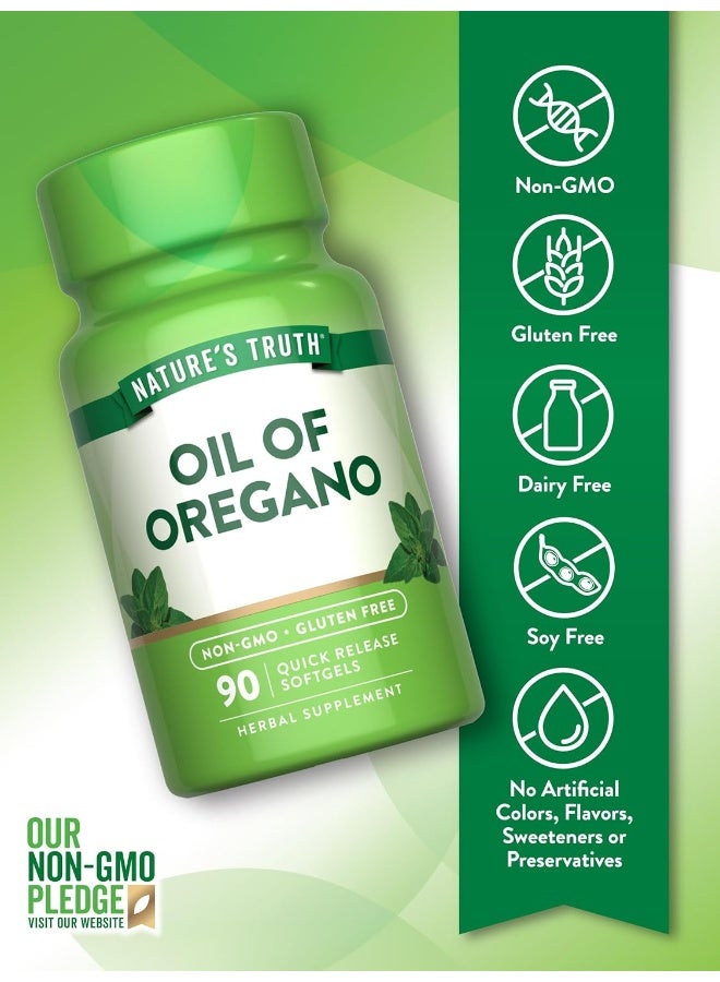 نايتشورز تروث كبسولات زيت الأوريجانو الطرية عدد 90 تحتوي على كارفاكرول غير معدل وراثيًا وخالي من الغلوتين - Image 3