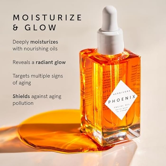 HERBIVORE Phoenix Facial Oil | Deep Renewal Anti-Aging Face Oil with Rosehip, CoQ10 & Vitamin E | Deeply Moisturizing for Dull & Dry Skin, Vegan - Image 3