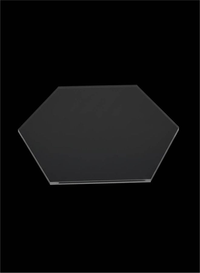 OM KRAFT Acrylic Ganache Board Hexagon 12.25 Inch (Pack of 2) | 3mm Thick Transparent Cake Board Discs for Sharp Edges | Smooth Finishing Board for Ganache, Buttercream & Fondant |Cake Decorating Tool - Image 1