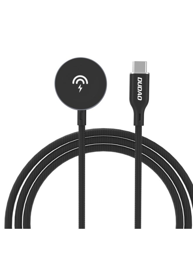 DUDAO DUDAO 30W PD Fast Wireless Charger with USB-C Connector – Magnetic Charging Pad for iPhone, Samsung, AirPods – Nylon Braided Cable, Portable Charging Station for Home/Office - Image 5
