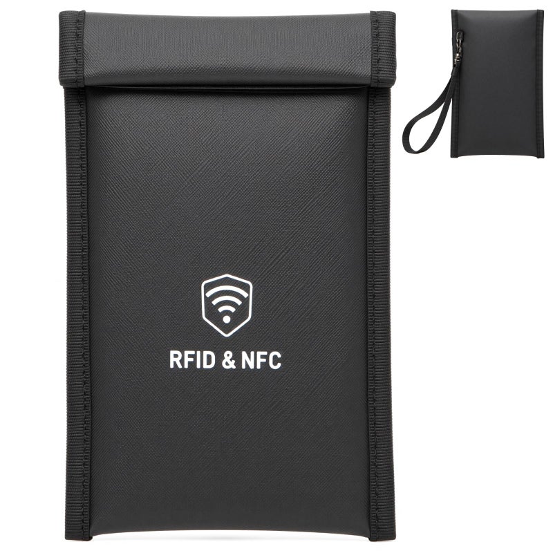 XIAODUN Military Grade Faraday Bags for Phones [5G/Bluetooth/WiFi/GPS] Signal Blocker, Fireproof Waterproof Anti-Scratch | Detachable Wrist Strap, RFID Blocking Anti-Tracking Pouch - Image 1