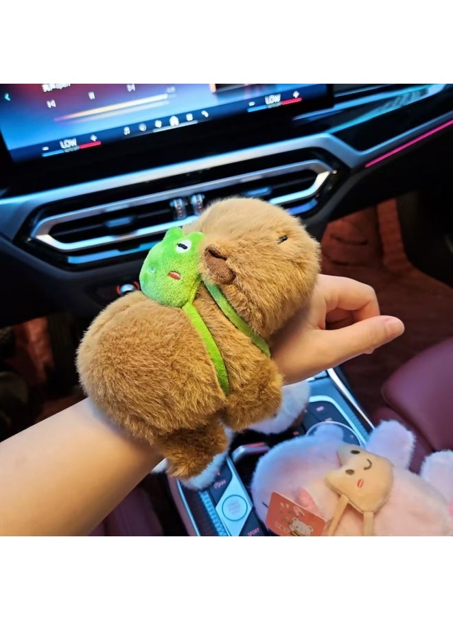 Outlet Sports Capybara Snap Ring Bracelet Tail Can Turn Internet Red Capibala Doll-Specifications:23cm Brown Frog Style-Color:Kapibala Wrist-mink Fabric