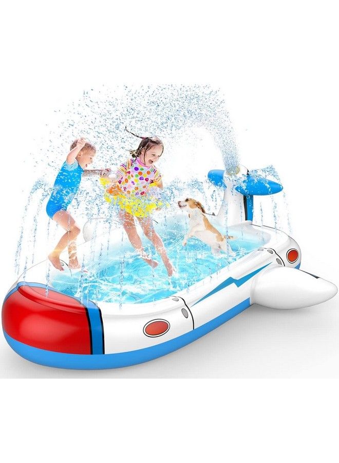 Uarzt 68" Kid'S Ball Pit Pool For Kids Inflatable Splash Pad 3 In 1 Sprinkler Splash Swimming Kiddie Pool For Toddlers Dogs Water Toys For Boys Girls As Gifts Backyard Outdoor Indoor Outside - Image 1