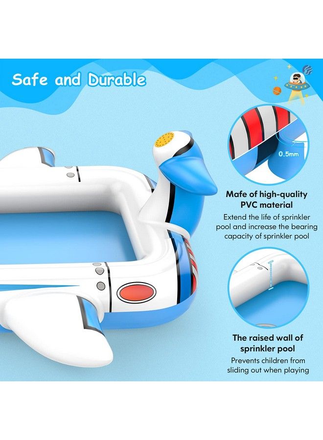 Uarzt 68" Kid'S Ball Pit Pool For Kids Inflatable Splash Pad 3 In 1 Sprinkler Splash Swimming Kiddie Pool For Toddlers Dogs Water Toys For Boys Girls As Gifts Backyard Outdoor Indoor Outside - Image 4