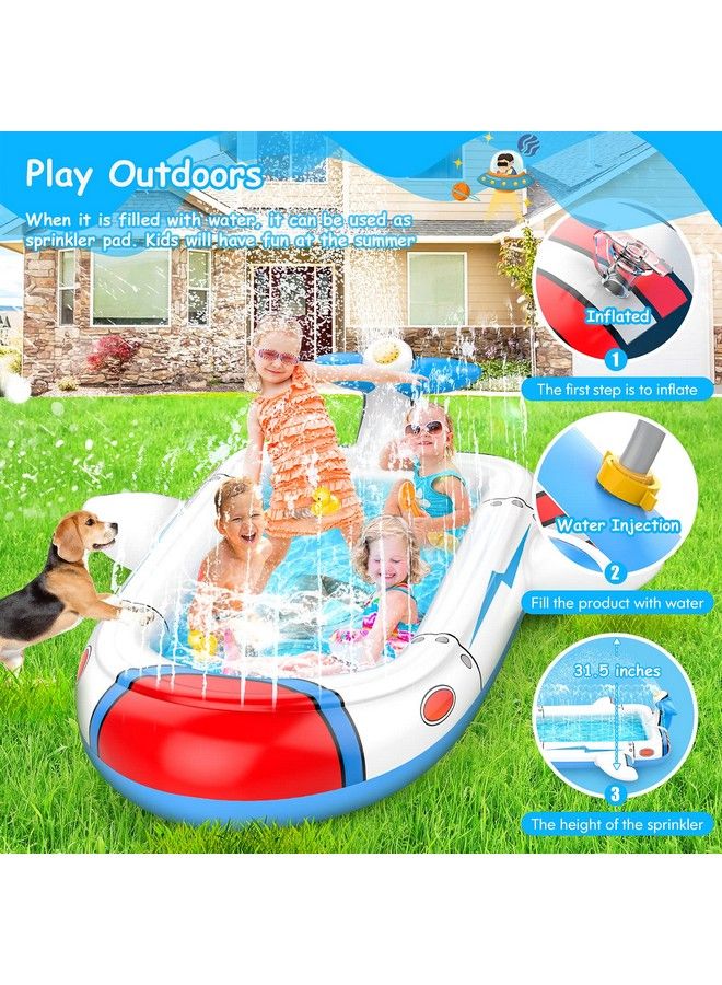 Uarzt 68" Kid'S Ball Pit Pool For Kids Inflatable Splash Pad 3 In 1 Sprinkler Splash Swimming Kiddie Pool For Toddlers Dogs Water Toys For Boys Girls As Gifts Backyard Outdoor Indoor Outside - Image 5