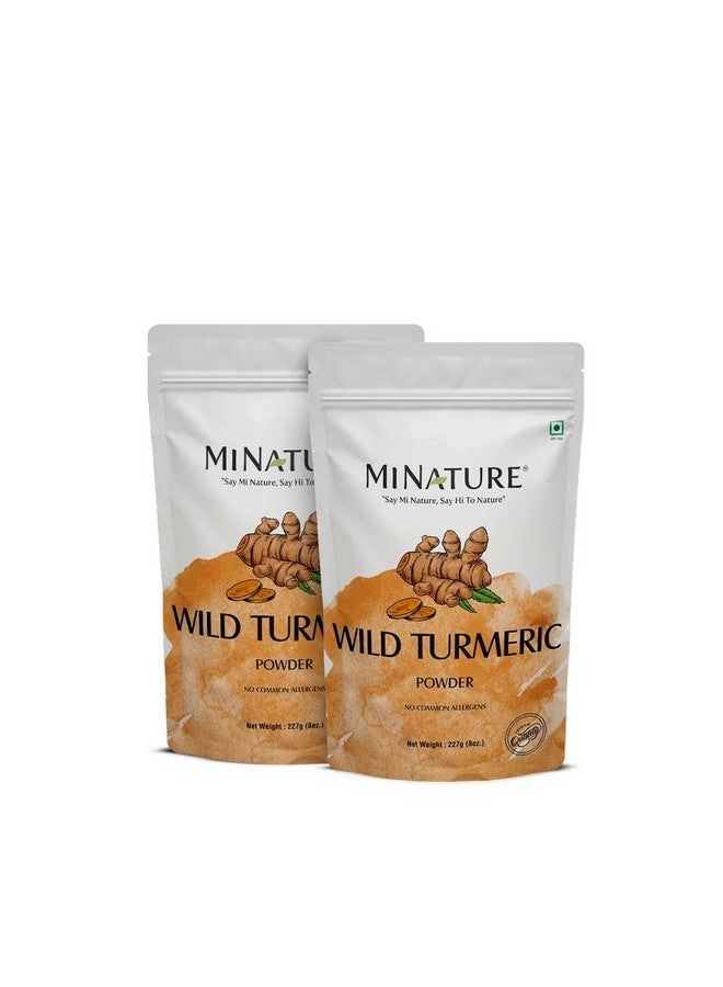 minature Wild Turmeric Powder by mi nature | Kasturi Manjal(Jungli Haldi/Amba haldi) |Curcuma Aromatica || Dark Spot, Pigmentation,Tan Removal|Naturally refreshed Even Skin| 227g (Pack of 2) - Image 1