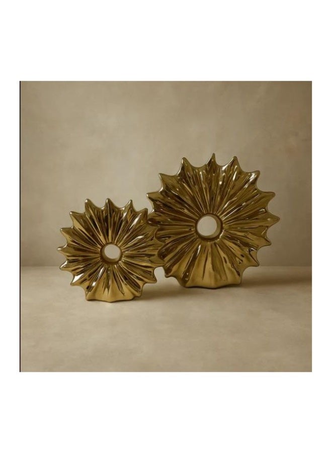Sun Design Porcelain Decorative Vase – Model WA-1162 – Gold – Elegant Flower Vase for Home & Office - Image 3