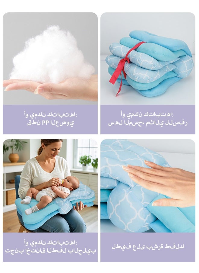 Generic - Nursing Pillow for Breastfeeding,Adjustable Baby Feeding Pillow for Bottle Feeding,Nursing Pillow More Support for Mom and Baby,Breastfeeding Essentials for Newborn, Blue - Image 1