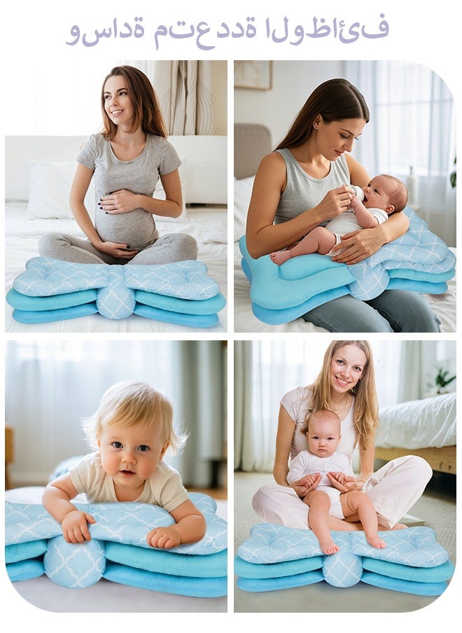 Generic - Nursing Pillow for Breastfeeding,Adjustable Baby Feeding Pillow for Bottle Feeding,Nursing Pillow More Support for Mom and Baby,Breastfeeding Essentials for Newborn, Blue - Image 1