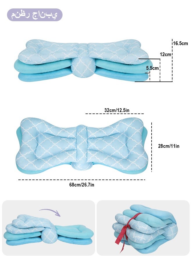 Generic - Nursing Pillow for Breastfeeding,Adjustable Baby Feeding Pillow for Bottle Feeding,Nursing Pillow More Support for Mom and Baby,Breastfeeding Essentials for Newborn, Blue - Image 1