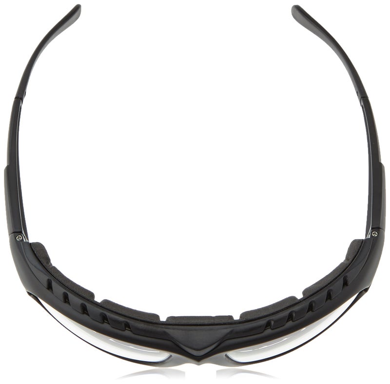 Crossfire نظارات أمان دايموند باك كروس فاير 2724AF عدسة شفافة مضادة للضباب - إطار أسود غير لامع مبطن بالرغوة - Image 4