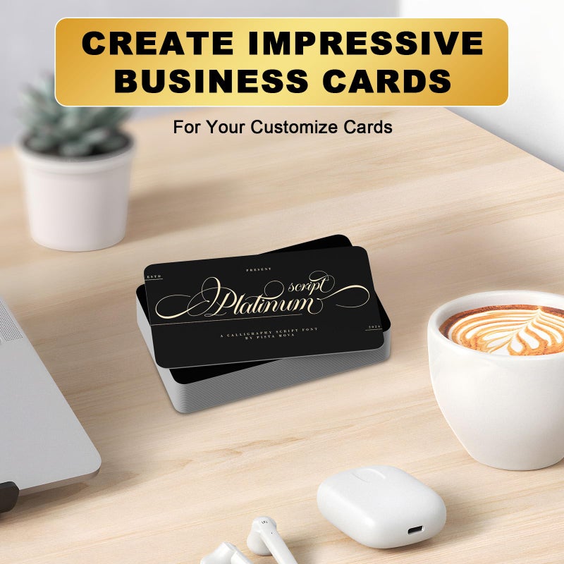 Danghyuk 300 Pcs Metal Business Card Blanks Colorful Metal Business Cards for Customize Name Reliable Multipurpose Aluminum Blanks - Image 4