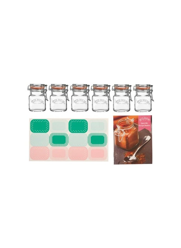Kilner طقم برطمانات توابل زجاجية بسعة 70 مل مع غطاء مشبك - Image 1
