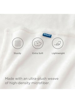 Bedsure Fleece Blankets King Size White Bed Blanket Soft Lightweight Plush Cozy Fuzzy Luxury Microfiber 108X90 Inches  - Image 3