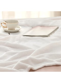 Bedsure Fleece Blankets King Size White Bed Blanket Soft Lightweight Plush Cozy Fuzzy Luxury Microfiber 108X90 Inches  - Image 4