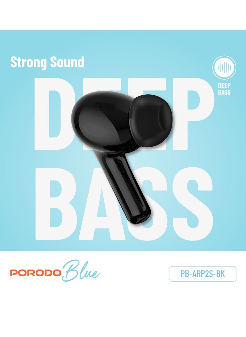 Earbuds Pro 2 With Touch Display with Environmental Noise Cancellation and ANC / Deep Bass / Touch Control / 20 Hours Working Time /1.47-inch Screen size - Black
