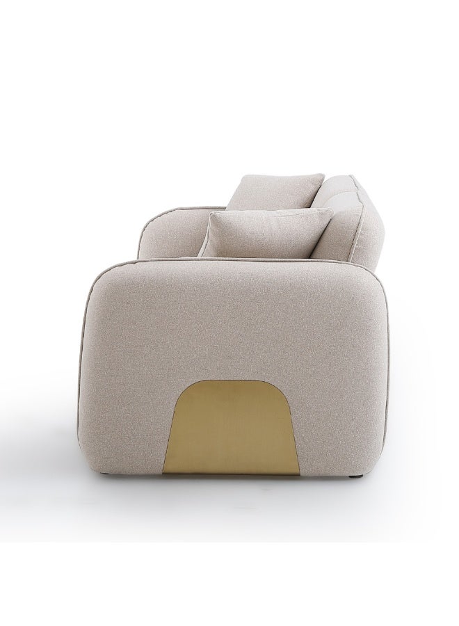 Baytonia Bono Trio Sofa - Beige and Gold - Image 5