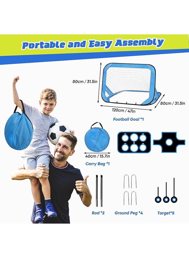 Garlo Soccer Goal, 4 Modes Pop Up Football Goals for Kids, Foldable and Portable Soccer Goal net with Carry Bag, Football Training Equipment for Indoor, Outdoor, Football Gifts for Boys Girls - Image 3
