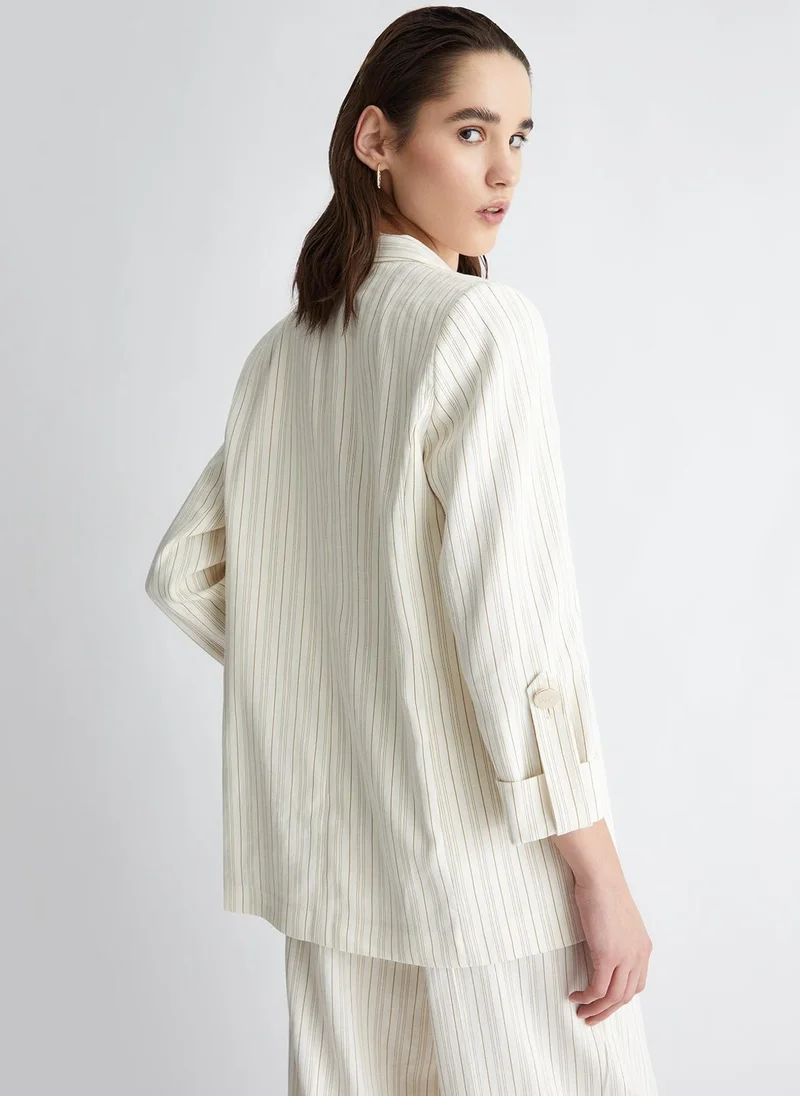 Liu Jo Linen pinstripe blazer