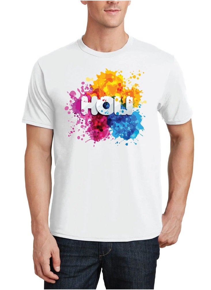 PRINTSHOP4ME Holi Celebration - Matching Family T-Shirts - Holi Family tshirt - Holi Hai Matching Men's Women's Kid's Round Neck Holi Famliy T-Shirts  - Image 5
