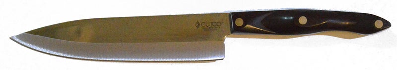 CUTCO Model 1728 Petite Chef Knife with 7 34 High Carbon Stainless blade and 5 12 classic dark brown handle often called black in factorysealed plastic bag