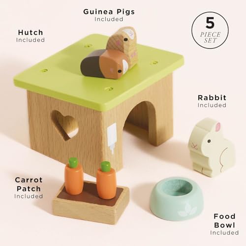 Le Toy Van Adorable Wooden Daisylane Bunny Guinea Accessories Play Set for Dolls Houses Girls Dolls House Furniture Sets Suitable for Ages 3 ME045 - Image 5