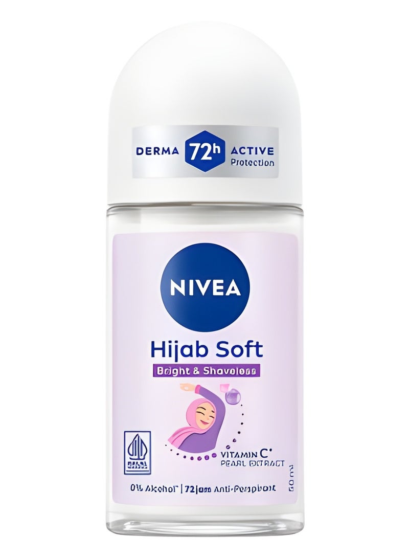 Nivea حجاب ناعم مشرق وخالي من الشعر فيتامين C* مستخلص اللؤلؤ مضاد للتعرق 50 مل