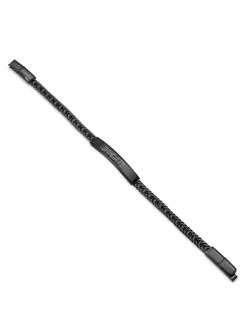 دوكاتي كورس سوار رجالي من المعدن والجلد والفولاذ المقاوم للصدأ بإغلاق مغناطيسي - Image 3