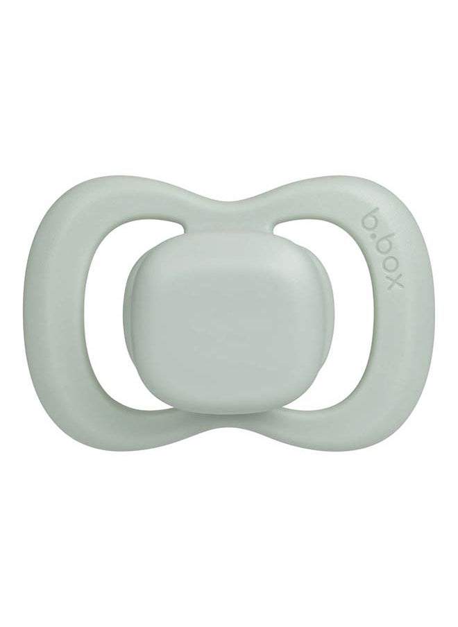 b.box Designer Pacifier Silicone Size 1, 0 - 6 M, 2 Pieces, Sage/Vanilla  - Image 3