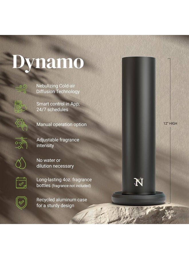 Natscent - Updated Dynamo Plug & Play Waterless Diffuser, Smart Diffusers for Essential Oils Large Room, App or Manual Control, Cold-air Diffusers for Home, Office ~1000 sq.ft – Black - Image 1