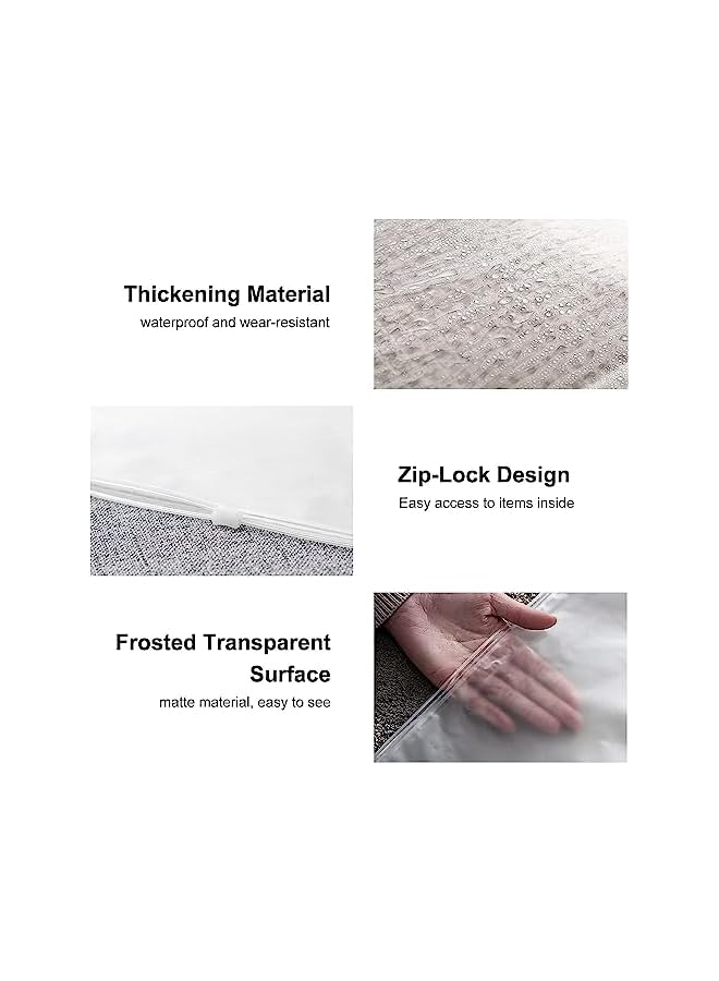 Zaboon Pcs Frosted Bags Agreon Frosted Resealable Bags Plastic Zip Lock Bags Travel Ziplock Bags For Clothes For Clothes Shoes Cosmetics Travel Accessories40 X 50Cm - Image 4