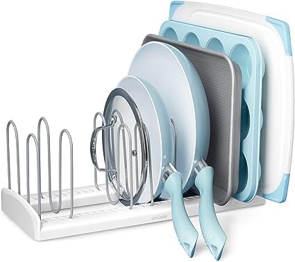 Dhadh StoreMore Expandable Cookware Rack Pot Lids and Pans Organizer for Kitchen Cabinet Storage - Image 4