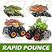 Oriate Dinosaur Monster Truck Triceratops and Carnotaurus Car Toys for Kids 35 Dino Stunt Race Push and Go Car 38 Outdoor Toys for Toddlers Boys Girls - Image 4