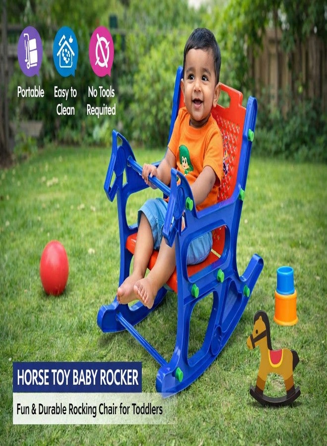 Braintastic Kids Plastic Baby Rocker Chair | Horse Design Rocking Toy with Handle & Backrest | Safe & Durable Indoor Rocker for Toddlers - Image 2