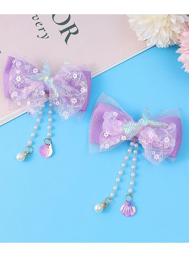 Mark & Mia Mark & Mia Bow Clips, Attractive Design, Versatile, Sturdy, 24 Months+, Purple - 2 Pieces