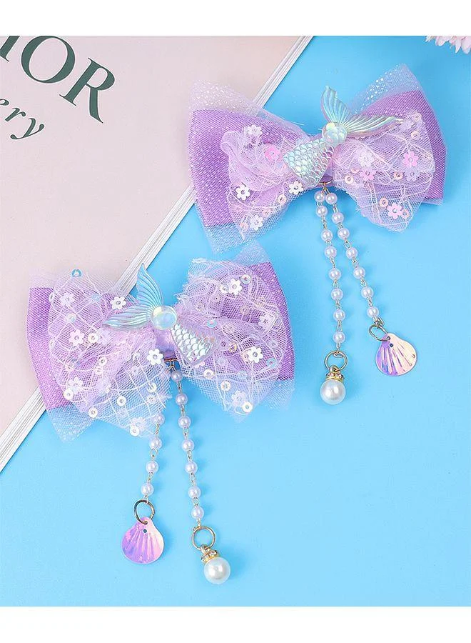 Mark & Mia Mark & Mia Bow Clips, Attractive Design, Versatile, Sturdy, 24 Months+, Purple - 2 Pieces