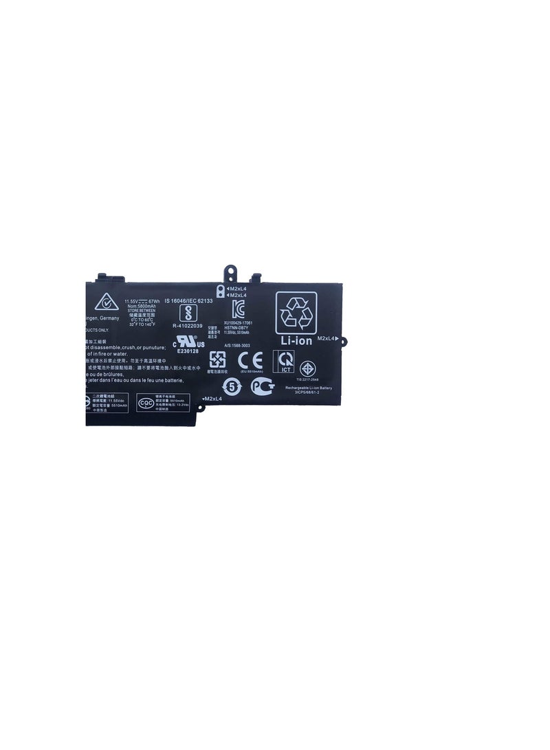 Terabyte BE06XL HSTNN-IB7V HSTNN-DB7Y 918045-1C1 918045-171 918045-2C1 918108-855 HSN-Q02C BEO6XL Laptop Battery Replacement for HP Elitebook 1040 G4 Folio Series (1) 1.55 V 67 Wh 5800 mAh) - Image 3