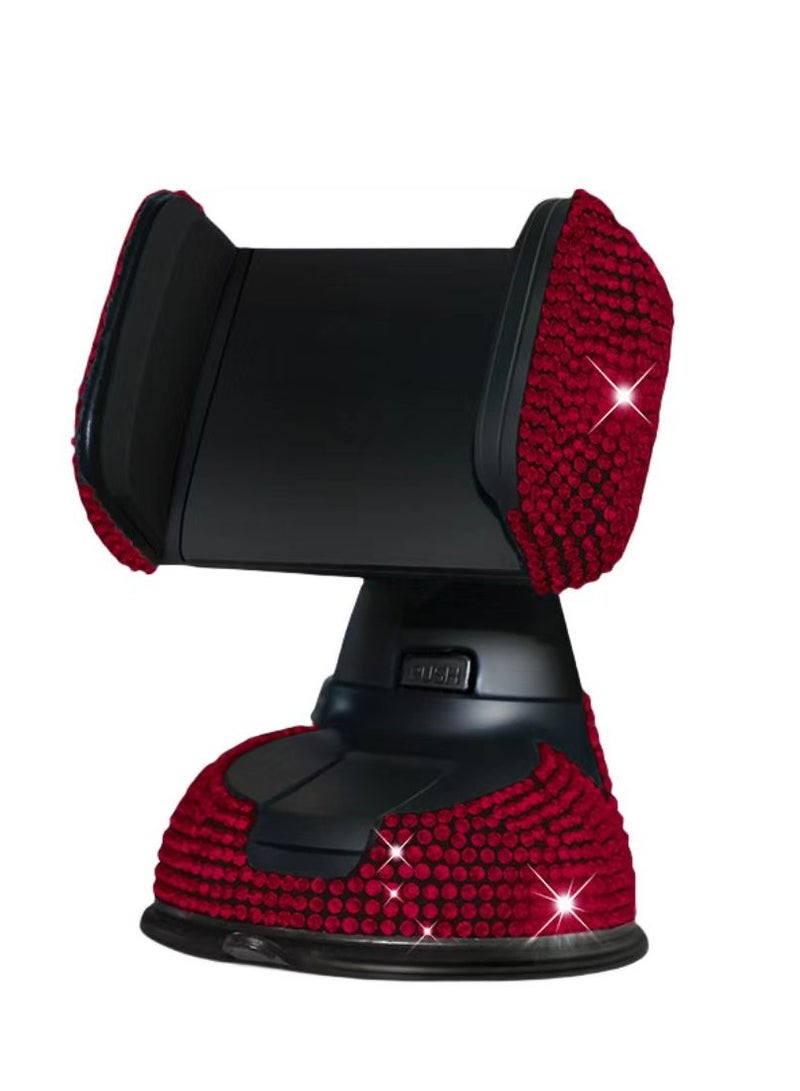 EBMINI New hot diamond technology inlaid with diamond, dual function air outlet navigation bracket, car suction cup mobile phone holder - Image 1