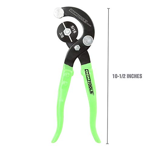 OEMTOOLS 25440 Professional Tube Bending Pliers, Stainless Steel Brake Line Bender Tool, 5/16", 3/8", 3/16", and 1/4" Manual Pipe And Tube Bender - Image 2