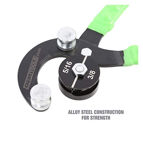 OEMTOOLS 25440 Professional Tube Bending Pliers, Stainless Steel Brake Line Bender Tool, 5/16", 3/8", 3/16", and 1/4" Manual Pipe And Tube Bender - Image 3