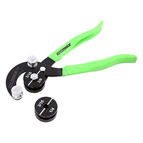 OEMTOOLS 25440 Professional Tube Bending Pliers, Stainless Steel Brake Line Bender Tool, 5/16", 3/8", 3/16", and 1/4" Manual Pipe And Tube Bender - Image 1