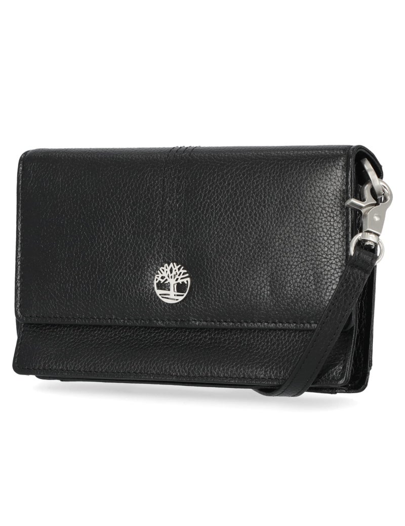 Timberland Women's Rfid Leather Crossbody Bag Wallet Purse, Black (Pebble), One Size - Image 1