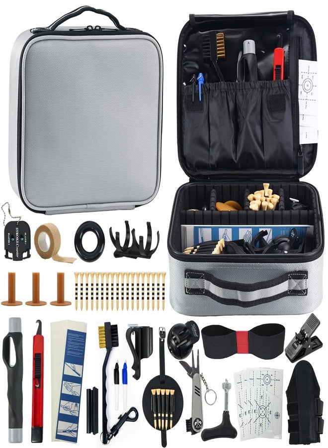 AEORUM Golf Accessories Kit, Golf Gifts for Men & Women, Golf Essentials Tools, 69-Piece Golf Stuff Gear with Oxford Bag, Golf Tees, Golf Club Regripping Kit, Divot Repair Tool,Golf Club Brush - Image 1