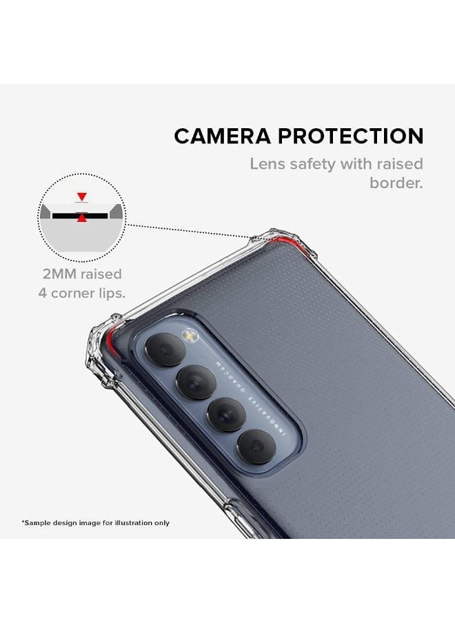 Shockproof Transparent Case Compatible with Oppo Reno 4 Pro