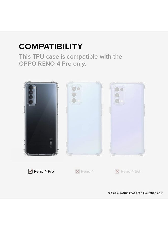 Shockproof Transparent Case Compatible with Oppo Reno 4 Pro