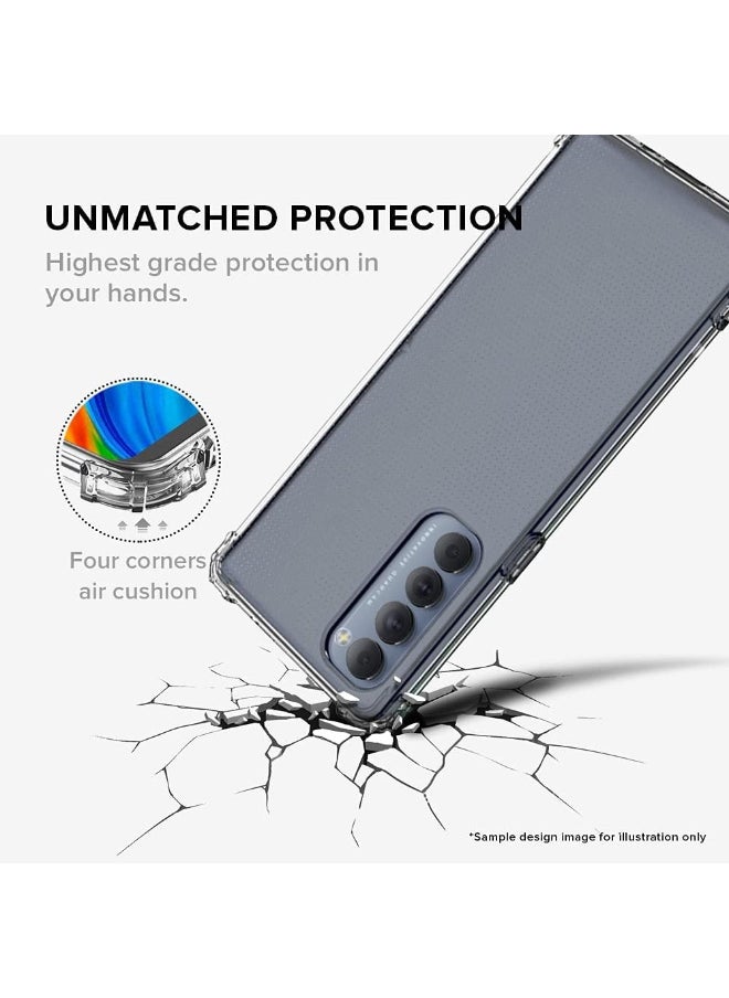 Shockproof Transparent Case Compatible with Oppo Reno 4 Pro