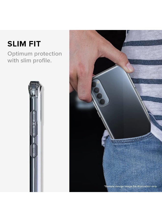 Shockproof Transparent Case Compatible with Oppo Reno 4 Pro