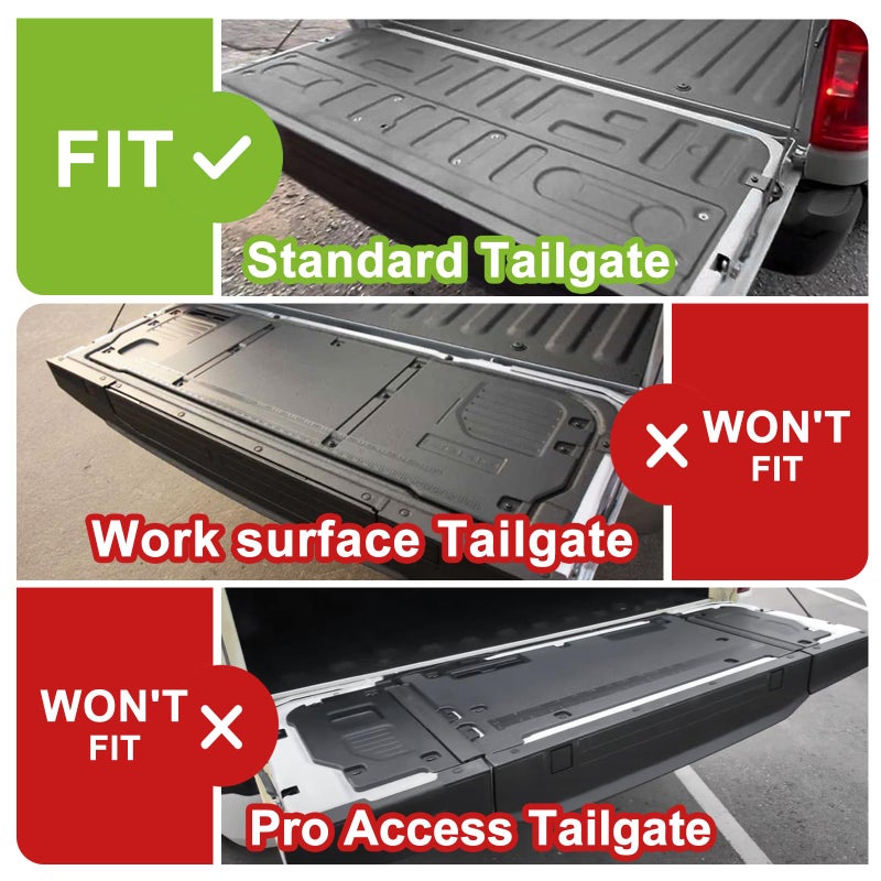 TripleAliners Truck Mat Compatible with 2021-2026 Ford F150 Accessories, Tailgate Mat Custom Fit All Weather Protection Pickup Liner, Not Fit Work Surface/Pro Access Tailgate - Image 3