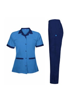Aqua Blue / Navy blue