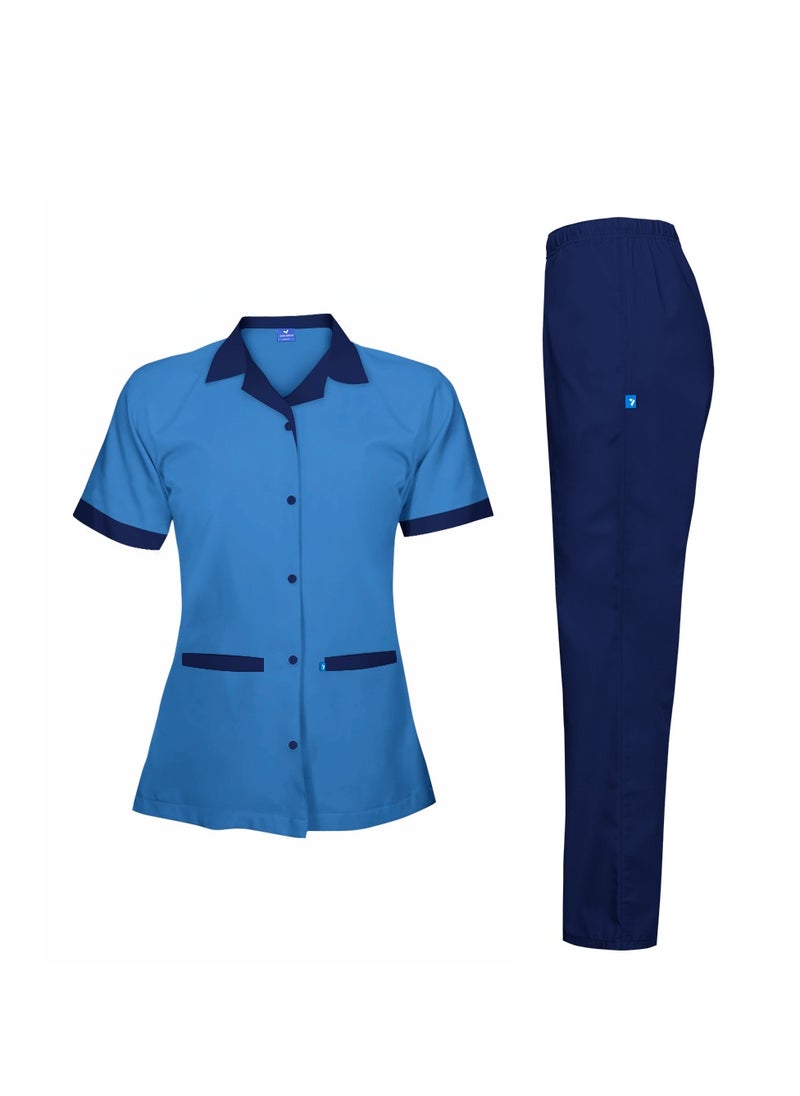 just adore Just Adore Cleaners Uniform Short Sleeve Shirt & Pant Set 